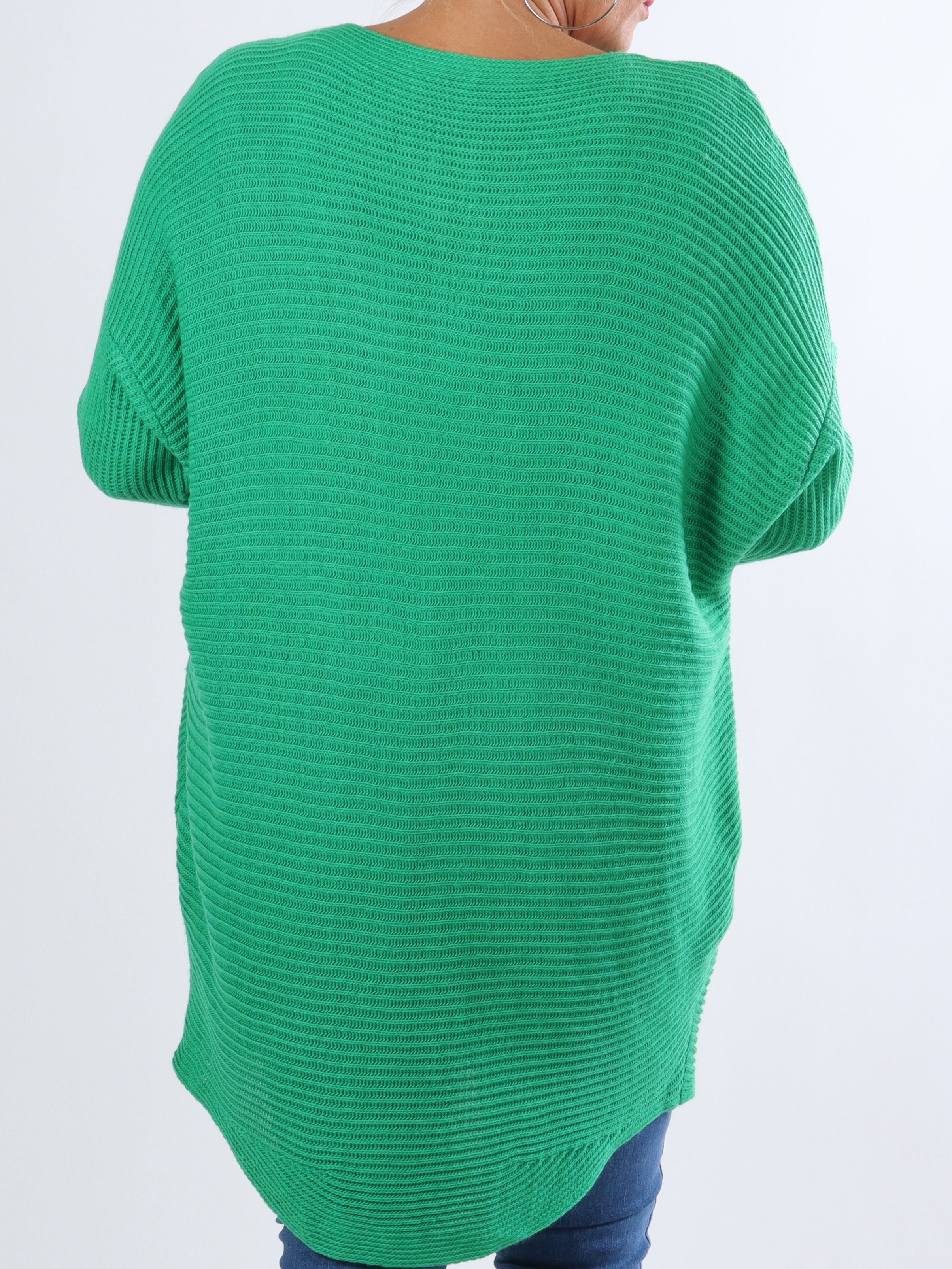 Teddy - Strikbluse med tætsiddende ærmer